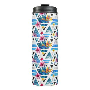 Bouteilles Isothermes Motif de fleurs tropical géométrique