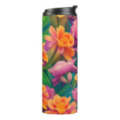 Bouteilles Isothermes Motif de fleurs tropicales hawaïennes (Tourné sur la gauche)