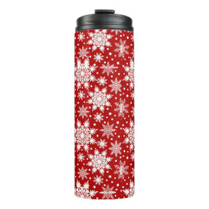 Bouteilles Isothermes Motif de flocon blanc de Noël