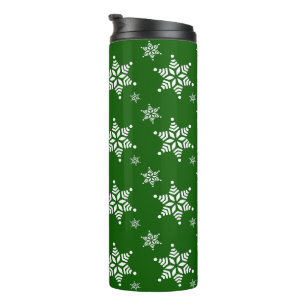 Bouteilles Isothermes Motif de flocon de neige, Flakes blancs, Neige, Ve
