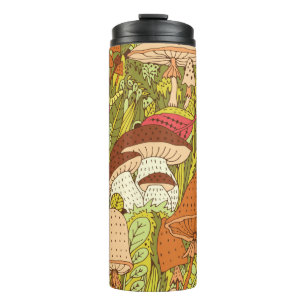 Bouteilles Isothermes Motif de forêt dessiné à la main avec différents t