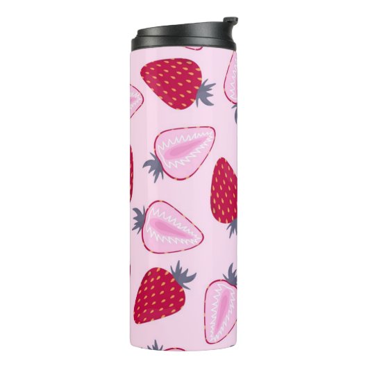 Bouteilles Isothermes Motif de fraises (Tourné sur la gauche)