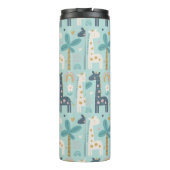 Bouteilles Isothermes Motif de Giraffe Whimsical en Pastel Blue (Dos)