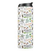 Bouteilles Isothermes Motif de griffonnage de croquis de l'Irlande (Tourné sur la gauche)