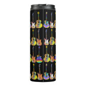 Bouteilles Isothermes Motif de guitare coloré sur Monogramme noir (Dos)