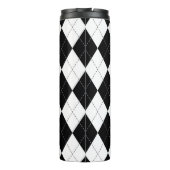 Bouteilles Isothermes Motif de Jacquard géométrique noir blanc (Dos)