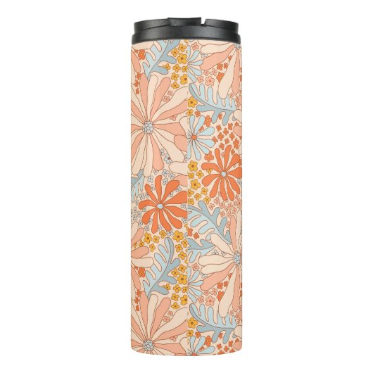 Bouteilles Isothermes Motif de jardin à fleurs rétro (Dos)