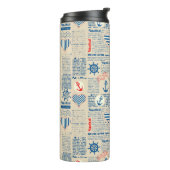 Bouteilles Isothermes Motif de journal nautique (Tourné sur la gauche)