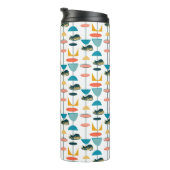 Bouteilles Isothermes Motif de Kitty atomique du milieu du siècle (Tourné sur la droite)