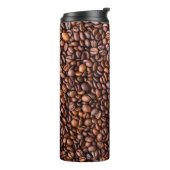 Bouteilles Isothermes Motif de la texture alimentaire des fèves de café (Tourné sur la gauche)