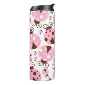Bouteilles Isothermes Motif De Ladybugs, Mignons Ladybugs, Pink Ladybugs (Tourné sur la gauche)