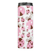 Bouteilles Isothermes Motif De Ladybugs, Mignons Ladybugs, Pink Ladybugs (Dos)