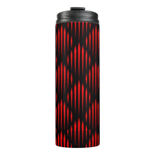 Bouteilles Isothermes Motif de ligne abstraite rouge et noire (Devant)