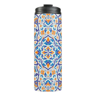 Bouteilles Isothermes Motif de luxe Orange Blue Ornament