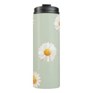 Bouteilles Isothermes Motif de marguerite souriante mignon Floral printa