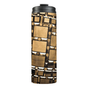 Bouteilles Isothermes Motif de miroirs géométriques Sepia