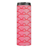 Bouteilles Isothermes Motif de monogramme à coquille Saint-Jacques rouge (Dos)