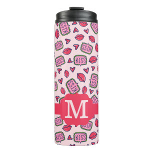 Bouteilles Isothermes Motif de monogramme avec des lèvres mignonnes, des