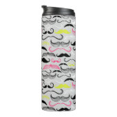 Bouteilles Isothermes Motif de moustache, rétro style (Tourné sur la droite)