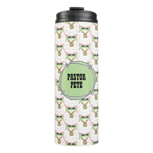 Bouteilles Isothermes Motif de mouton blanc souple (Devant)