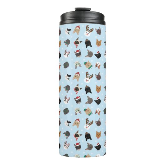 Bouteilles Isothermes Motif de Noël du chat (Devant)