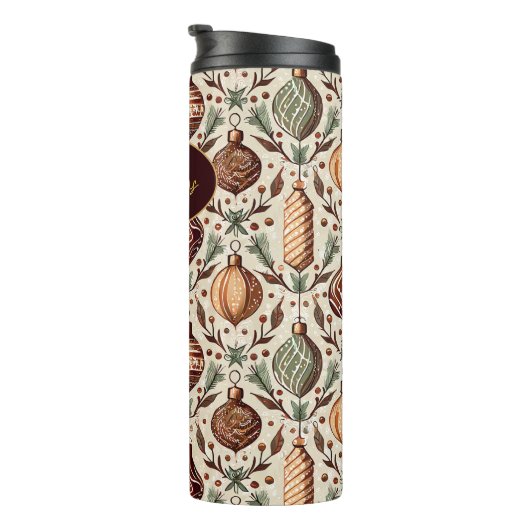Bouteilles Isothermes Motif de Noël Earth Tones #12 ID1009 (Tourné sur la droite)