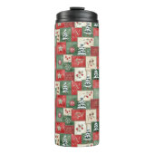 Bouteilles Isothermes Motif de Noël en patchwork de campagne (Devant)