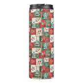 Bouteilles Isothermes Motif de Noël en patchwork de campagne (Dos)