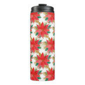 Bouteilles Isothermes Motif de Noël rouge et or (Devant)