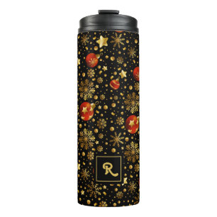 Bouteilles Isothermes Motif de Noël rouge et or