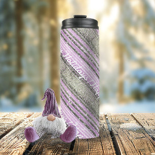 Bouteilles Isothermes Motif de Noël vert violet #28 ID1009