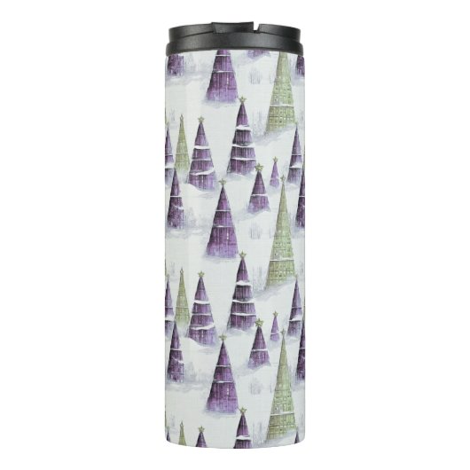 Bouteilles Isothermes Motif de Noël vert violet #8 ID1009 (Dos)