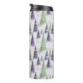 Bouteilles Isothermes Motif de Noël vert violet #8 ID1009 (Tourné sur la droite)