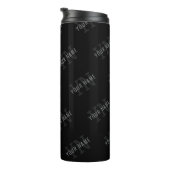 Bouteilles Isothermes Motif de nom de très gris foncé et de monogramme n (Tourné sur la droite)