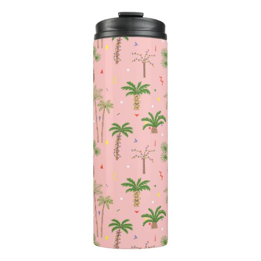 Bouteilles Isothermes Motif de palmiers de Noël tropicaux (Devant)