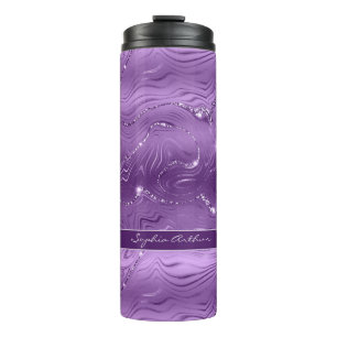 Bouteilles Isothermes Motif de Parties scintillant en argent violet de l