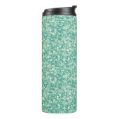 Bouteilles Isothermes Motif de Parties scintillant verte monogramme (Tourné sur la gauche)