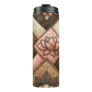 Bouteilles Isothermes Motif de patchwork matelassé floral