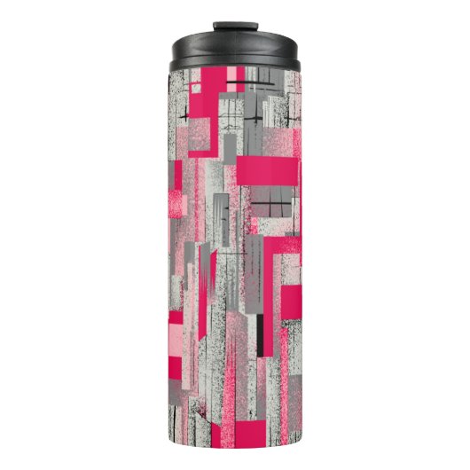 Bouteilles Isothermes motif de patchwork numérique aquarelle transparent (Devant)