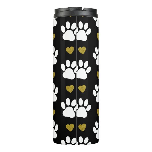 Bouteilles Isothermes Motif De Pâtes, Pâtes De Chien, Pâtes Blanches, Co (Dos)