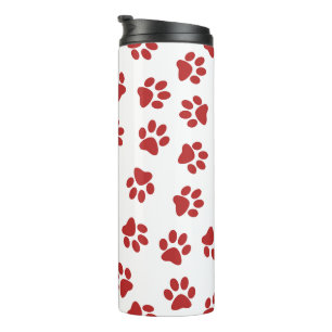 Bouteilles Isothermes Motif De Pâtes, Patrouilles De Chiens, Paws Rouges