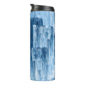 Bouteilles Isothermes Motif de peinture Abstrait bleu (Tourné sur la droite)