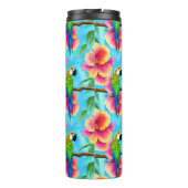 Bouteilles Isothermes Motif de perroquet et de fleurs tropicales (Dos)