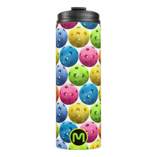Bouteilles Isothermes Motif de Pickleball coloré Monogramme