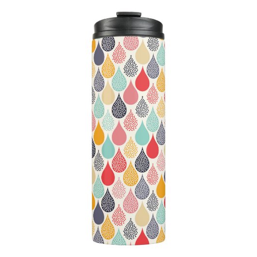Bouteilles Isothermes Motif de point d'art pop Raindrop (Devant)