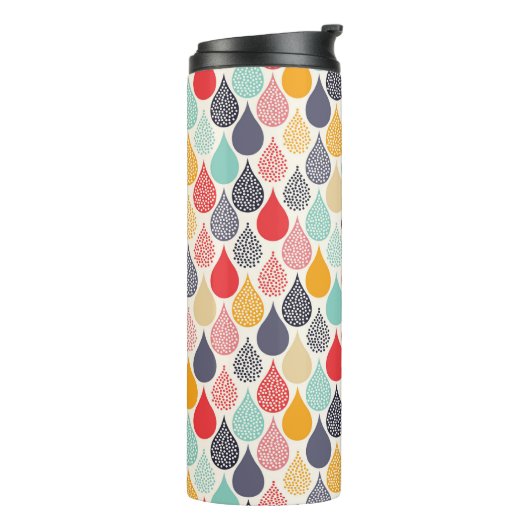 Bouteilles Isothermes Motif de point d'art pop Raindrop (Tourné sur la gauche)