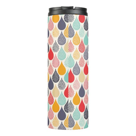 Bouteilles Isothermes Motif de point d'art pop Raindrop (Dos)