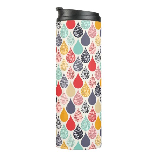 Bouteilles Isothermes Motif de point d'art pop Raindrop (Tourné sur la droite)