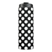 Bouteilles Isothermes Motif de pois noir et blanc (Devant)