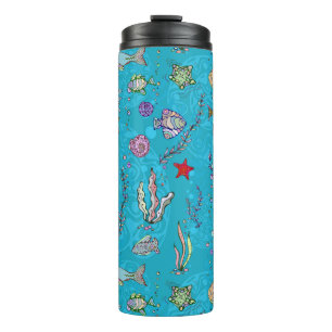Bouteilles Isothermes Motif de poisson turquoise